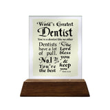 No.1 Dentist Glass Plaque