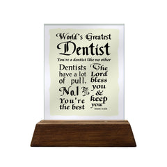 No.1 Dentist Glass Plaque