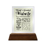 No.1 Midwife Glass Plaque