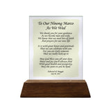 To Our Ninong As We Wed Personalized Glass Plaque