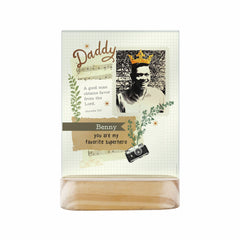 Father Curved Stand Glass Plaque