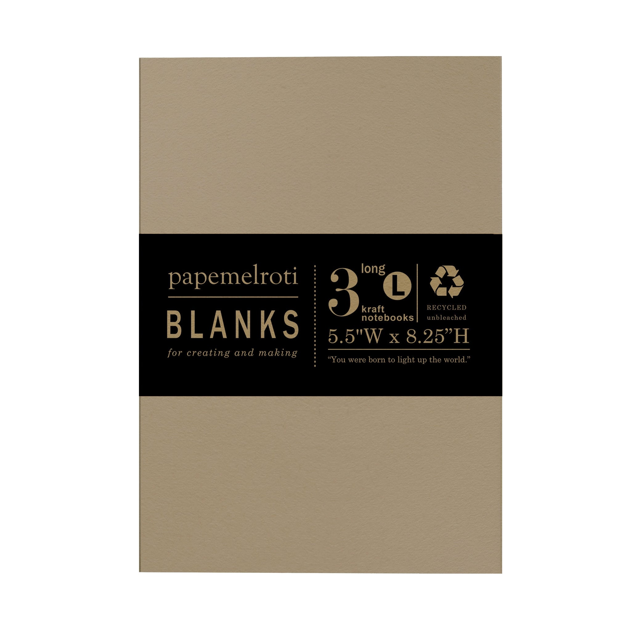 Kraft Blank Notebook (Set of 3)