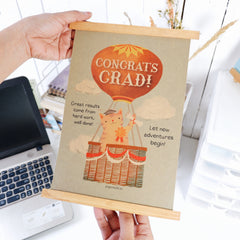 Congrats Grad Scroll Poster