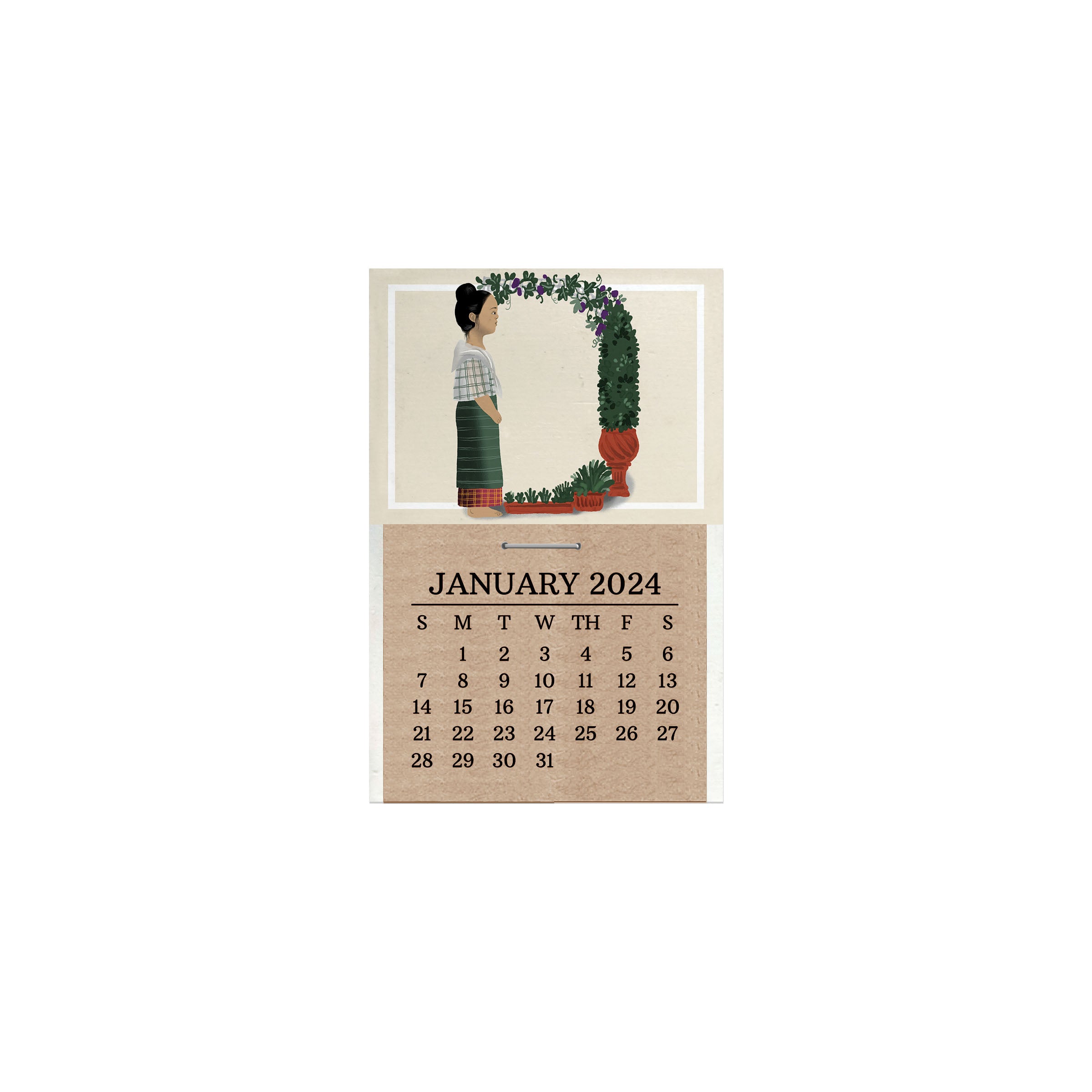 Letras Y Figuras Desk Calendar 2024