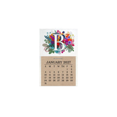2027 Burst of Colors Monogram Desk Calendar