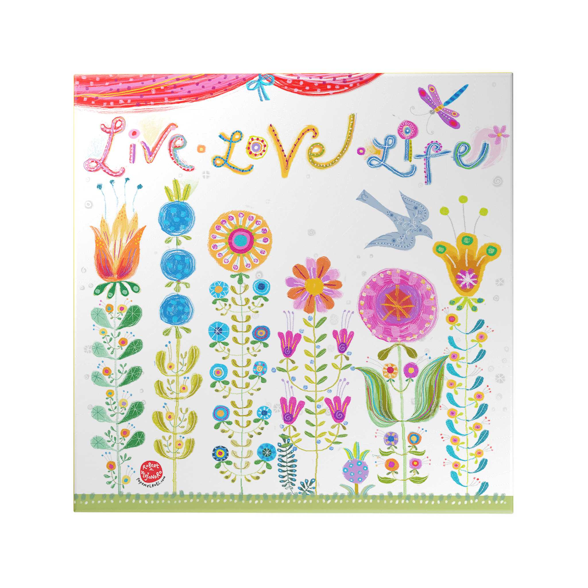 Live Love Life Decoposter: with Butterfly
