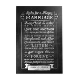 Rules for a Happy Marriage Personalized Decoposter