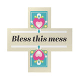 Bless This Mess Deco Cross