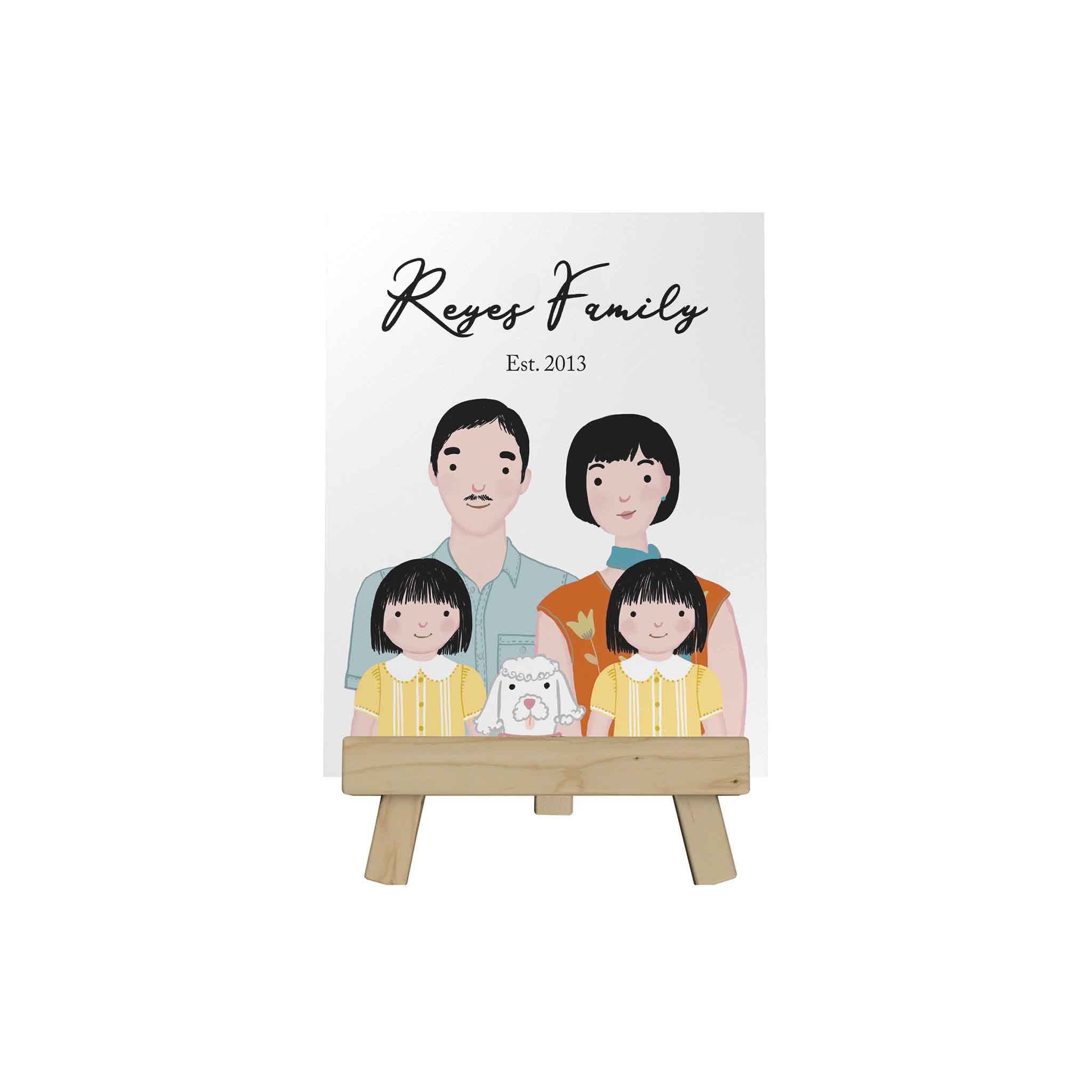 You, Me, and Family Personalized Flat Decoposter with Easel