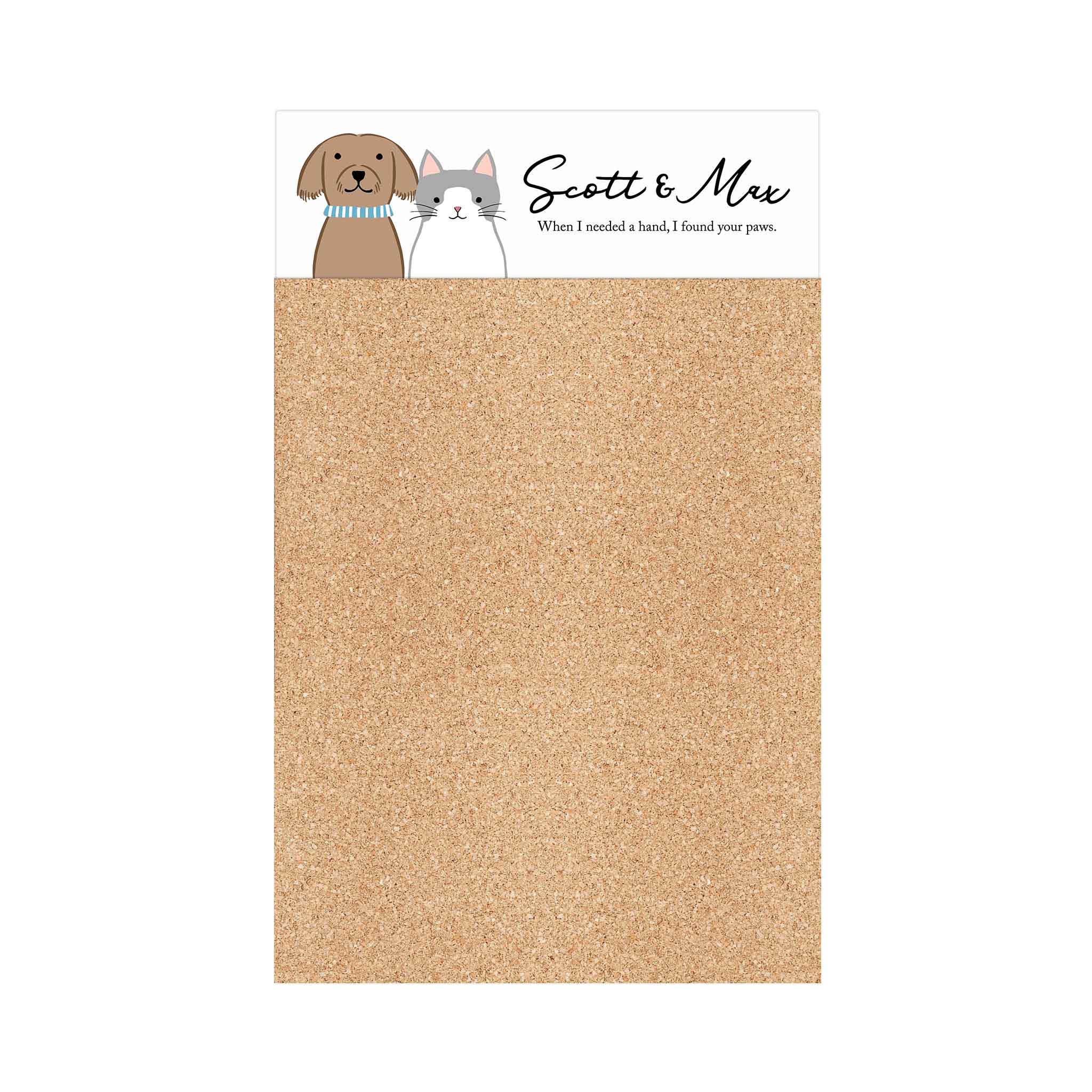 You, Me, and Family Personalized Corkboard