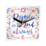 Rejoice in the Lord Clock