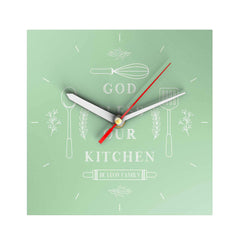 God Bless Our Kitchen Personalized Clock
