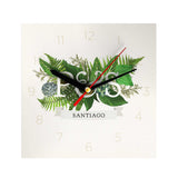 Botanical Couple Monogram Personalized Clock