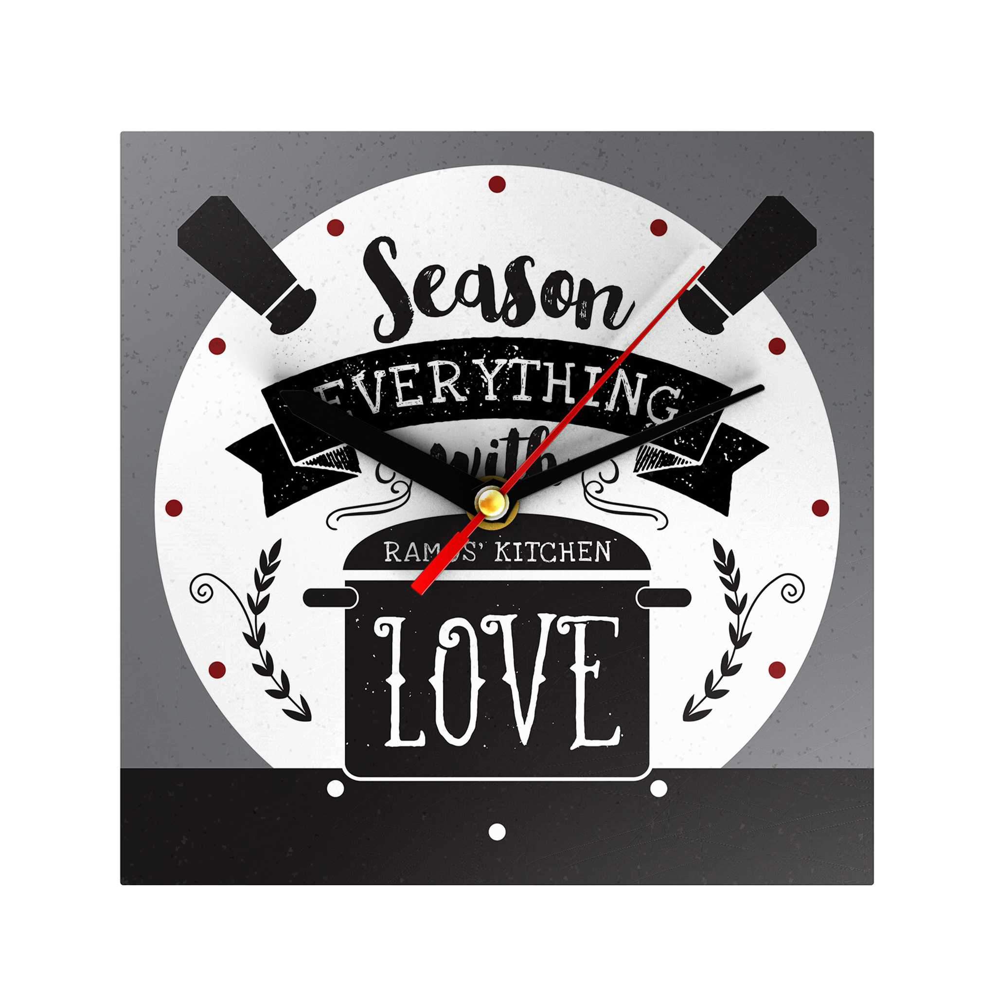 Season Everything With Love Personalized Clock