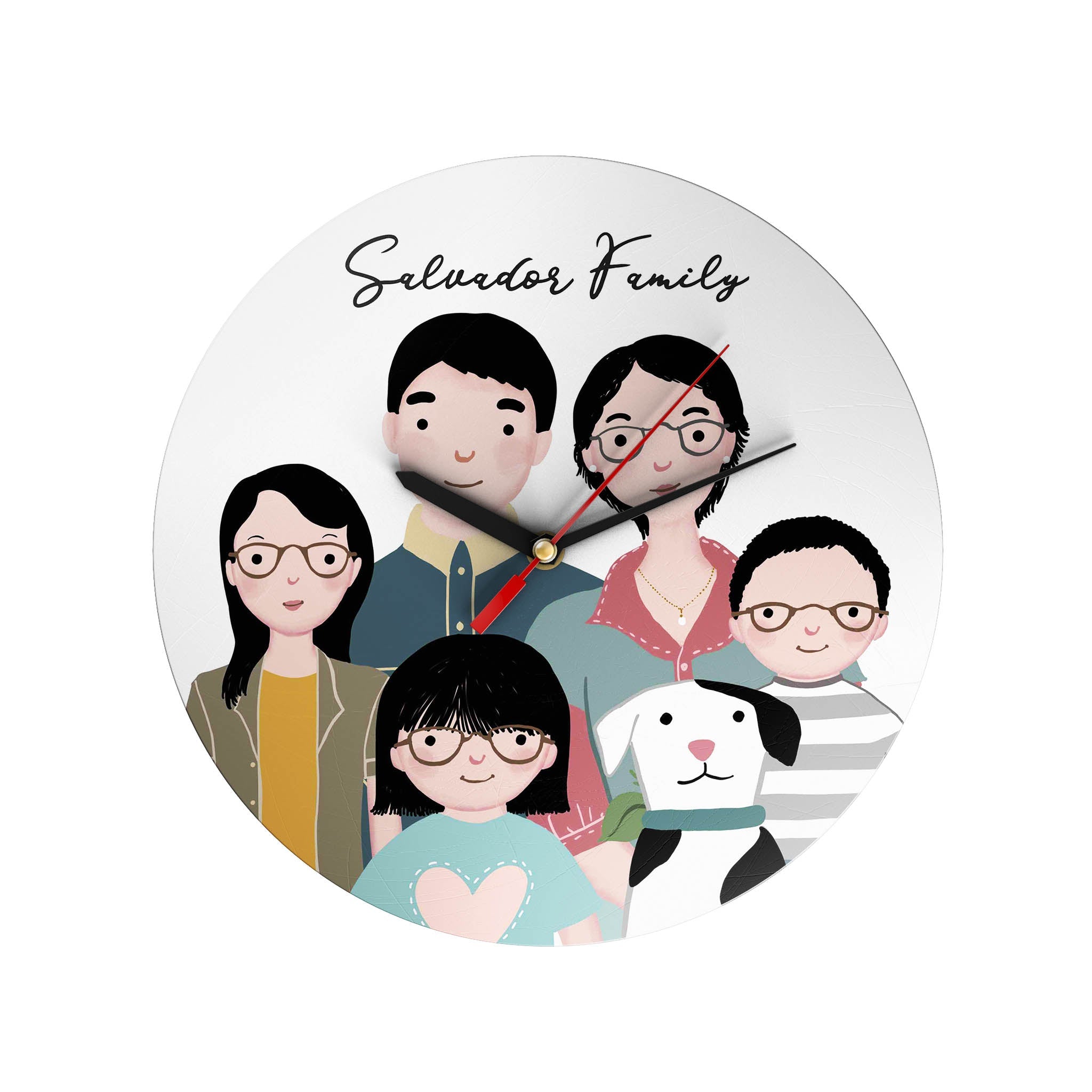 You, Me, and Family Personalized Clock