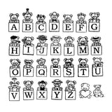 Bear Alphabet Rubber Stamp Set