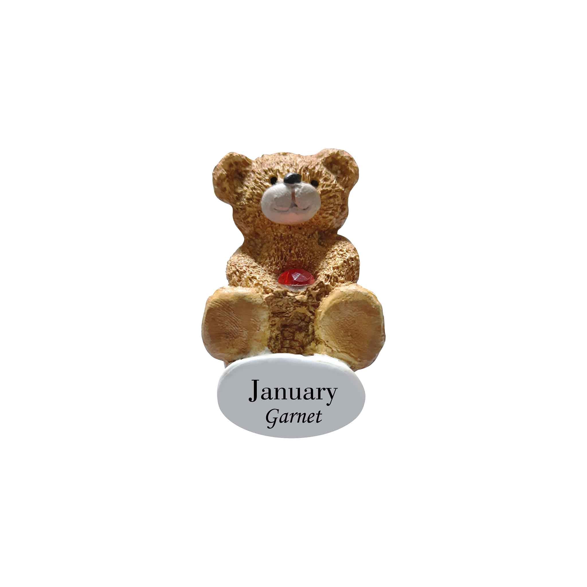 Personalized Bear Birthstone Figurine With Gift Box