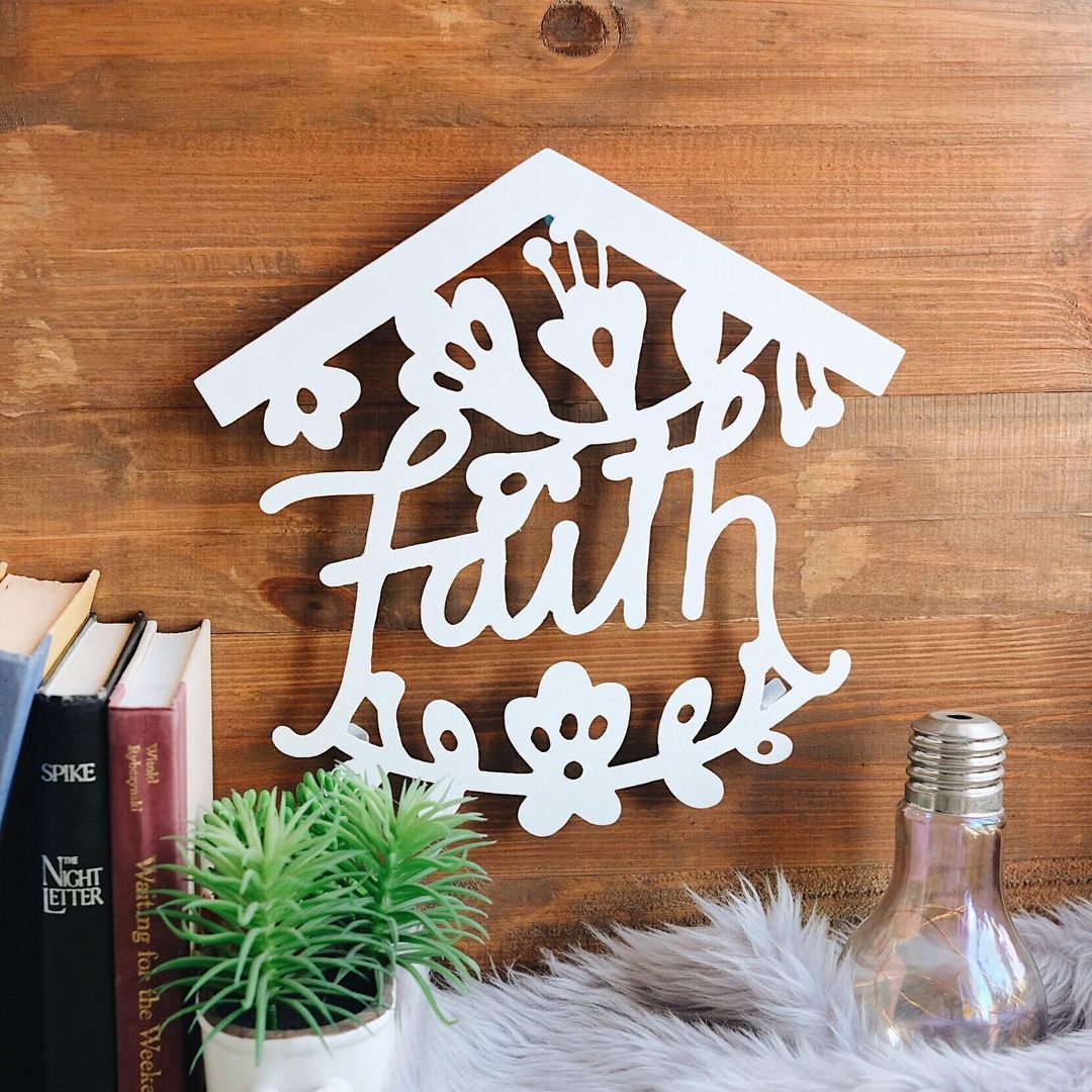 Affirmation Metal Wall Decor: Faith