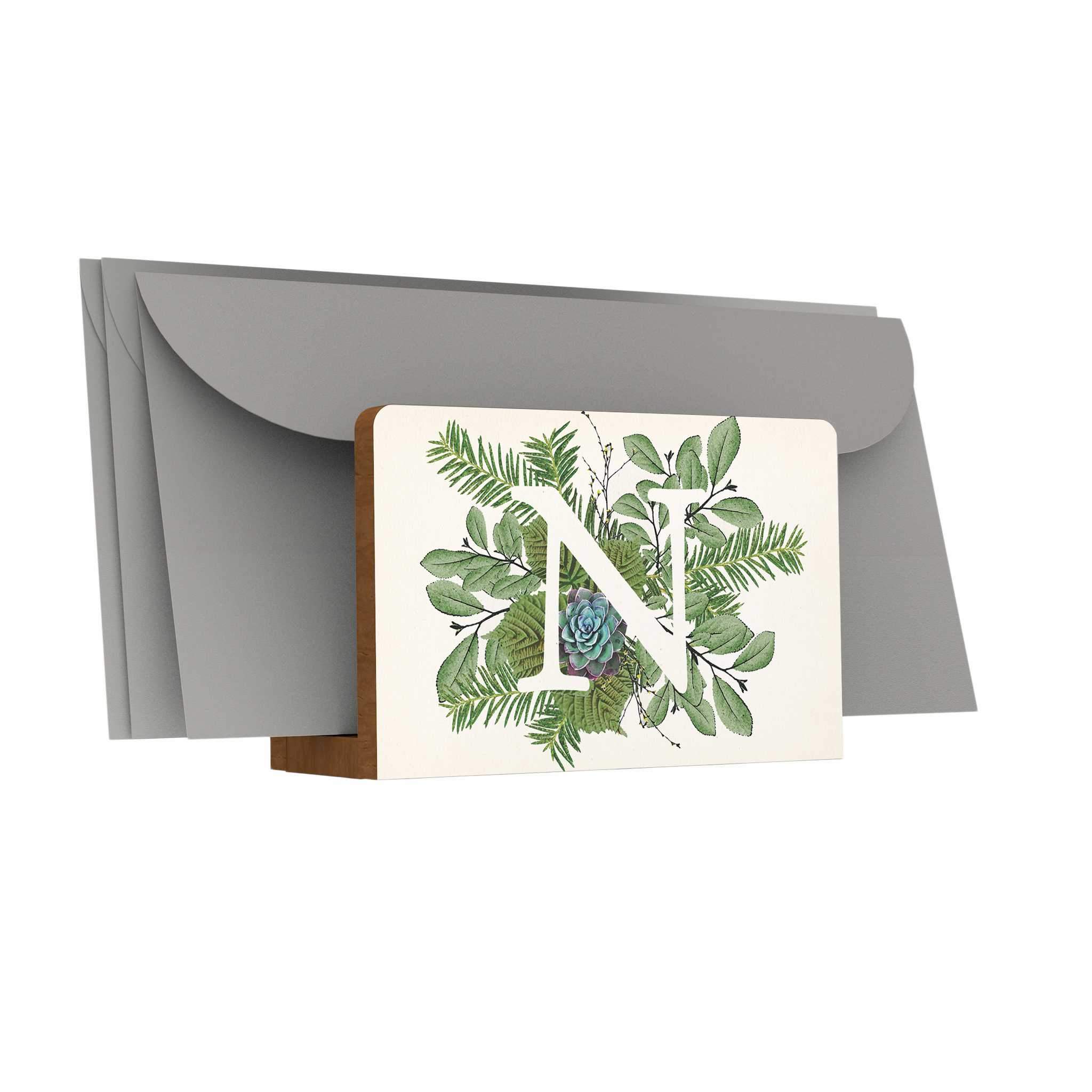 Botanical Monogram Letter Holder