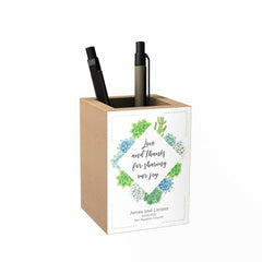 Personalized Bloom and Grow Penholder: Love and Thanks