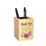 Floral Personalized Penholder: Thank You for Celebrating With Us