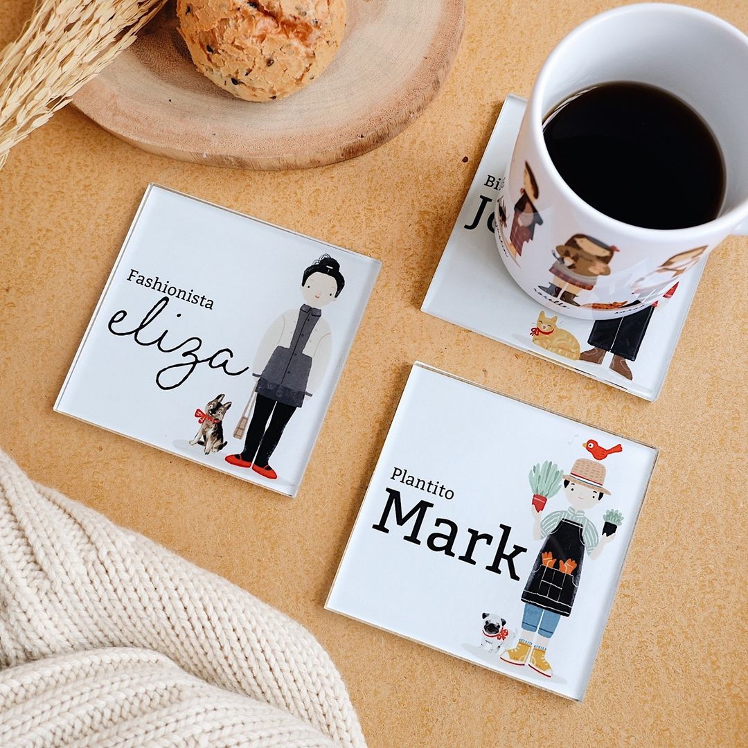 Characters Personalized Glass Coaster