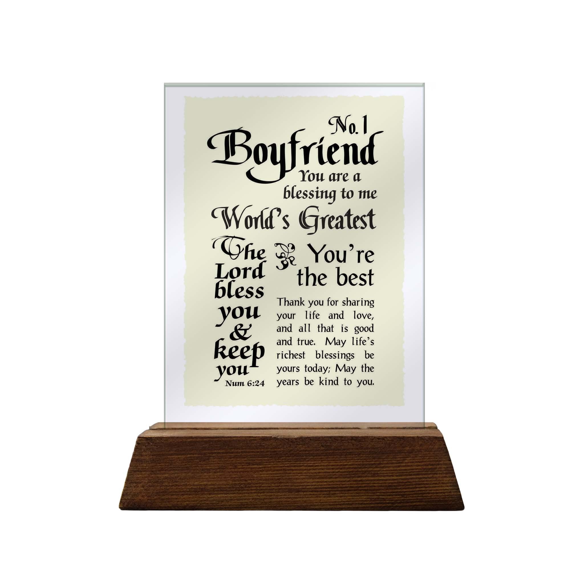 No.1 Boyfriend Glass Plaque