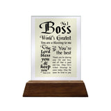 No.1 Boss Glass Plaque