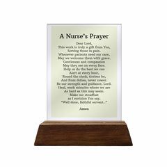 A Nurse's Prayer Glass Plaque