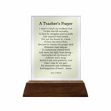 A Teacher's Prayer Glass Plaque