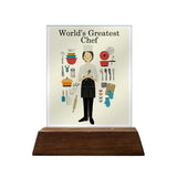 World's Greatest Chef Colored Glass Plaque