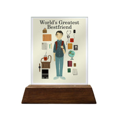 World's Greatest Bestfriend Colored Glass Plaque