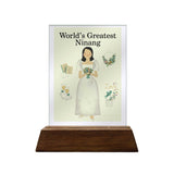 World's Greatest Ninang Colored Glass Plaque: Love