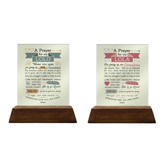 A Prayer for a Grandparent Glass Plaque