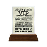 World's Greatest VIP Glass Plaque
