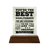 You're the Best Girlfriend Glass Plaque