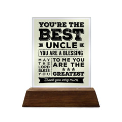 You're the Best Uncle Glass Plaque