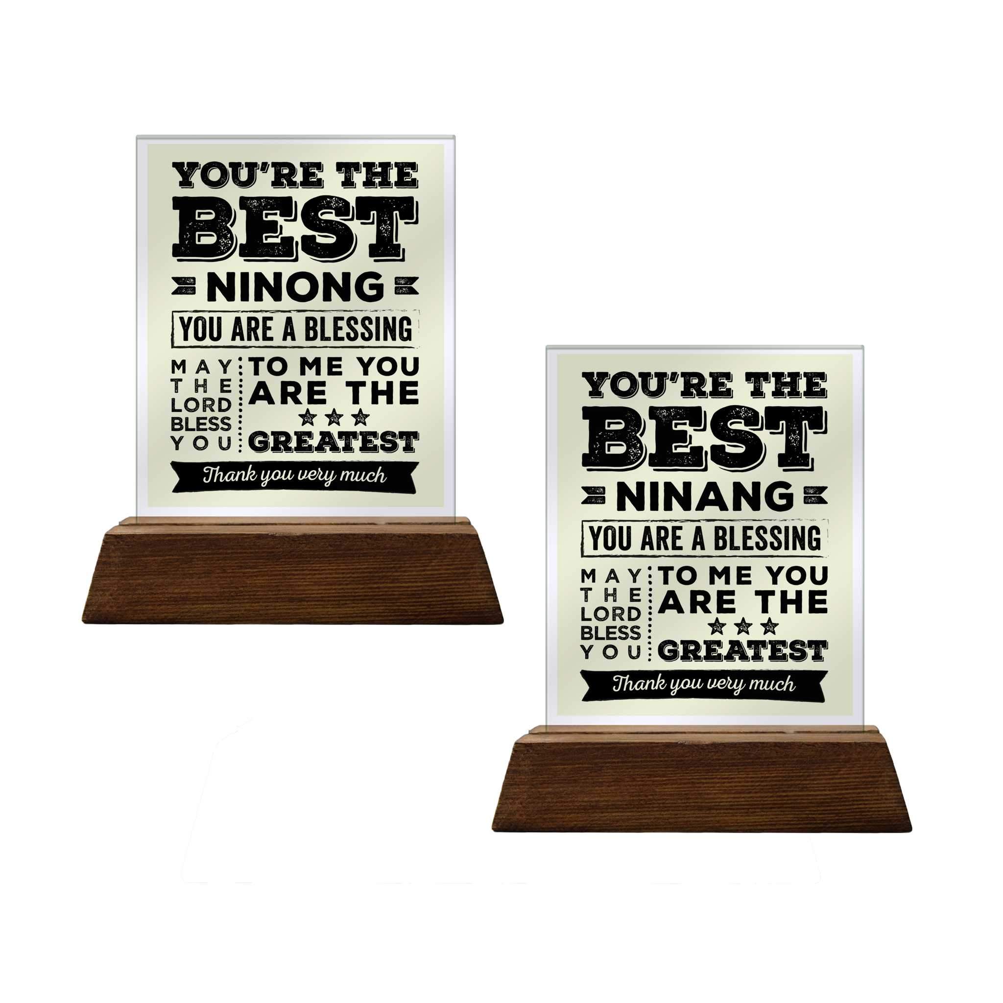 You're the Best Glass Plaque For Godparents
