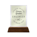 Extra Special One Of A Kind Engineer Glass Plaque