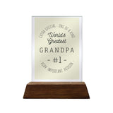 Extra Special One Of A Kind Grandpa Glass Plaque