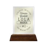 Extra Special One Of A Kind Lola Glass Plaque