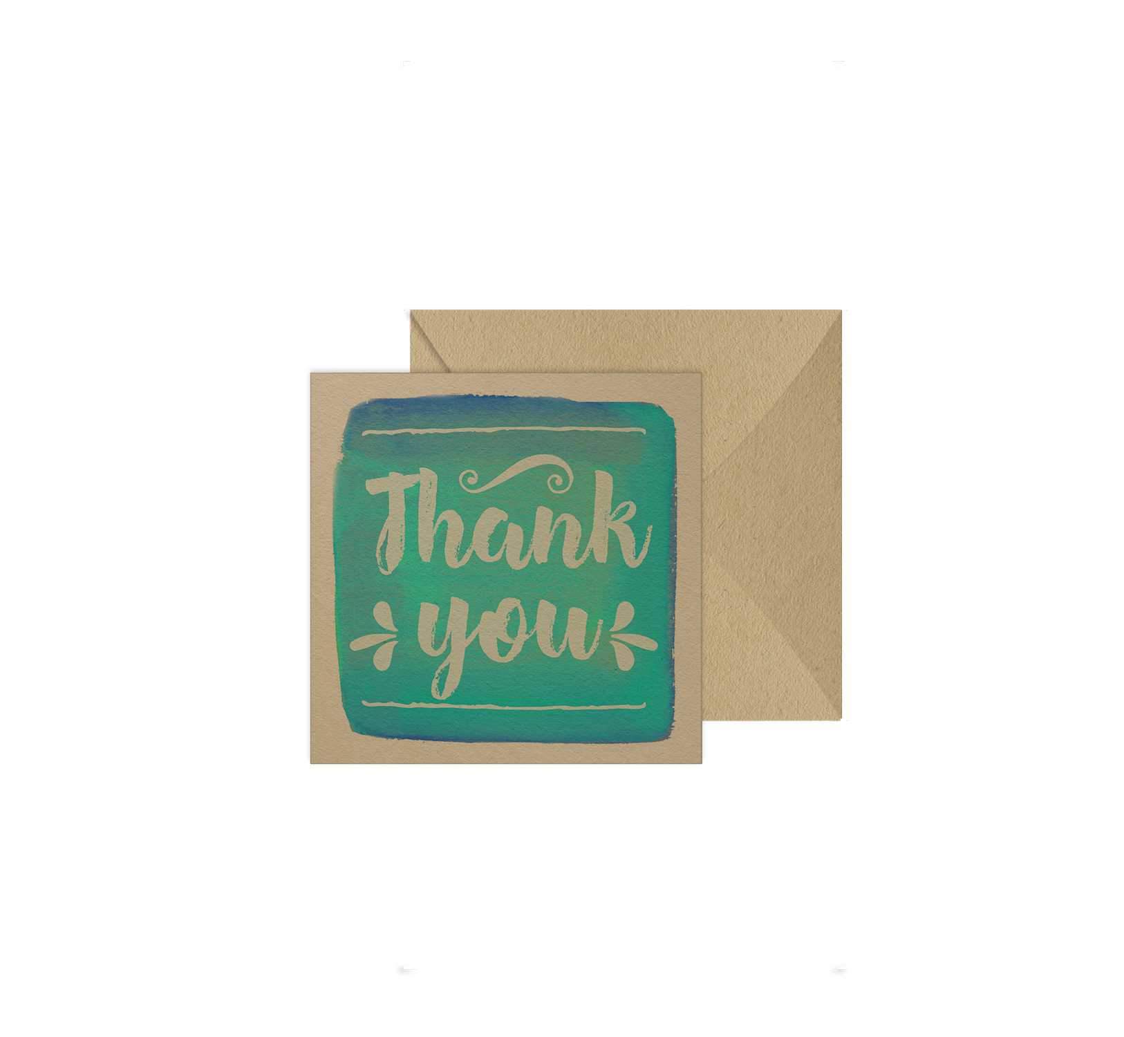 Watercolor: Thank You Blank Card Set