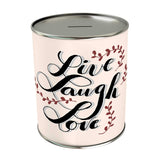 Words of Love Coin Bank: Live Laugh Love