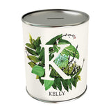 Botanical Monogram Personalized Coin Bank