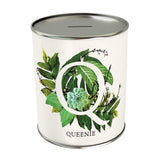 Botanical Monogram Personalized Coin Bank