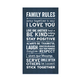 Family Rules Flat Silkscreen Wall Art