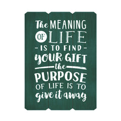 The Meaning of Life Fence Silkscreen Wall Art