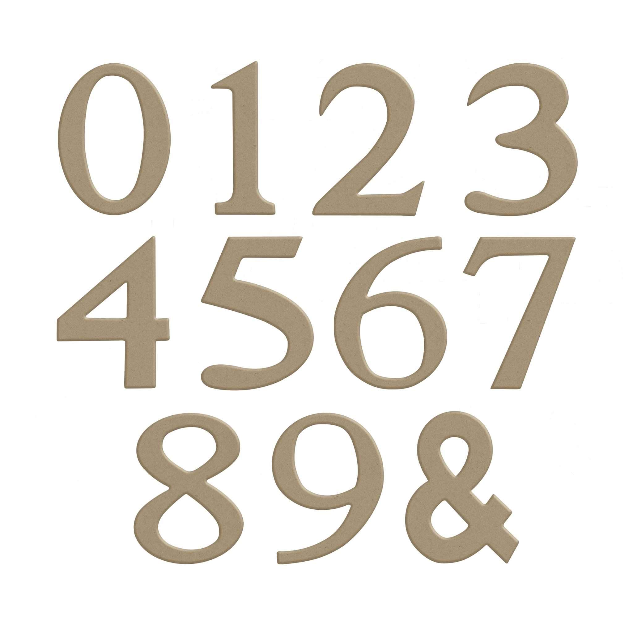 Serif Kraft Letters and Numbers