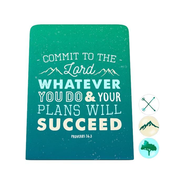 Commit to the Lord Desk Magnet Board