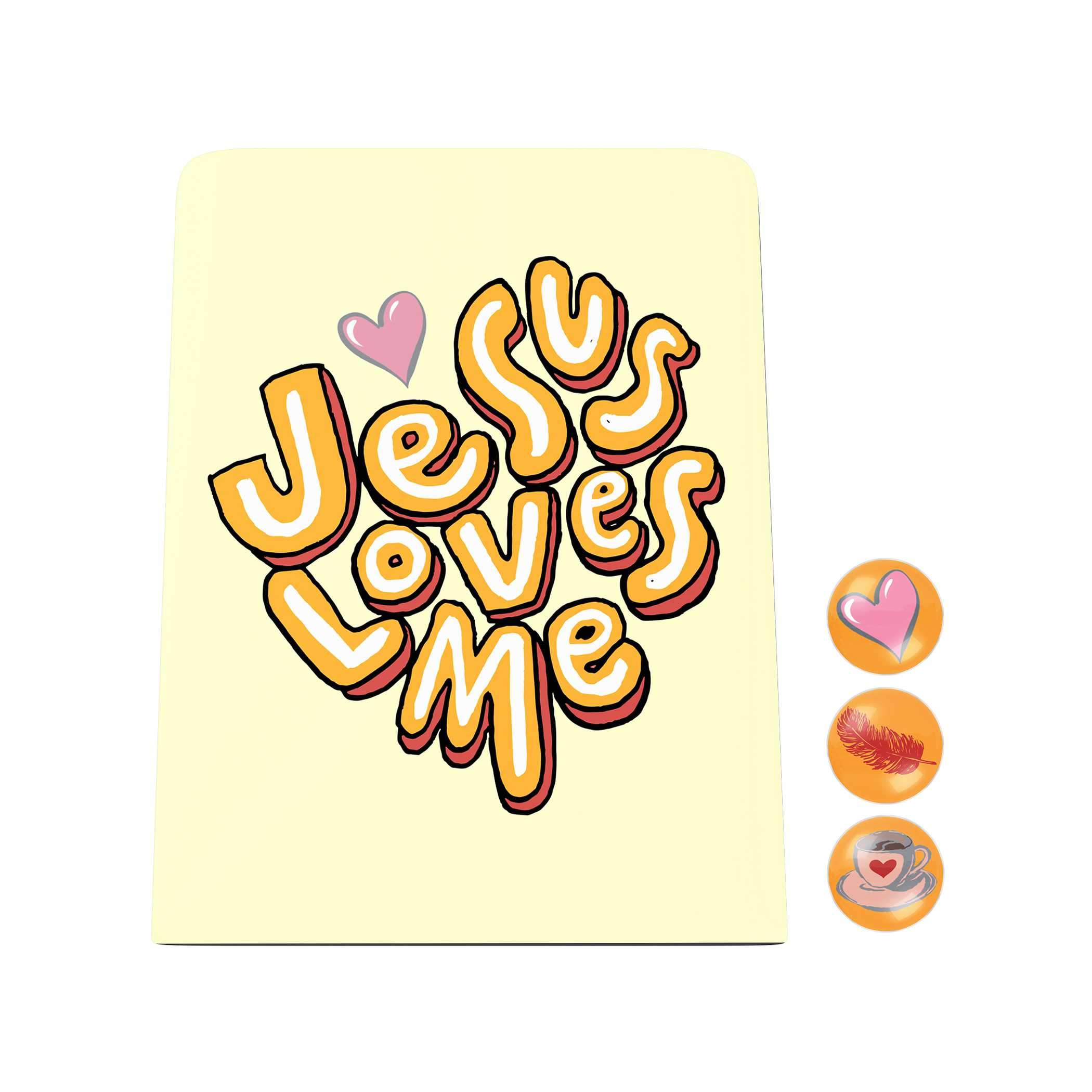 Words of Love Desk Magnet Board: Jesus Loves Me